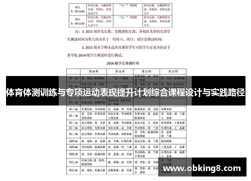 体育体测训练与专项运动表现提升计划综合课程设计与实践路径